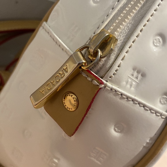 Arcadia small white patent leather backpack main image 13